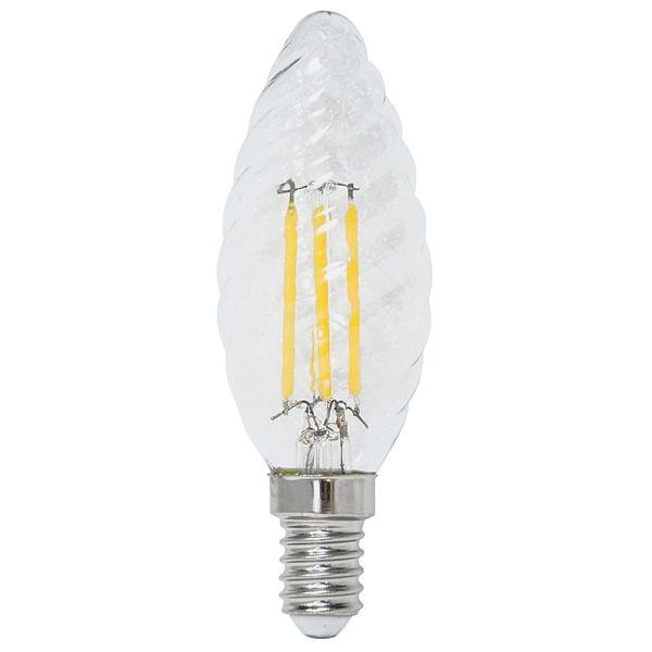 Lampada FILOLED Tortiglione chiara trasparente 4,5W 3000°K